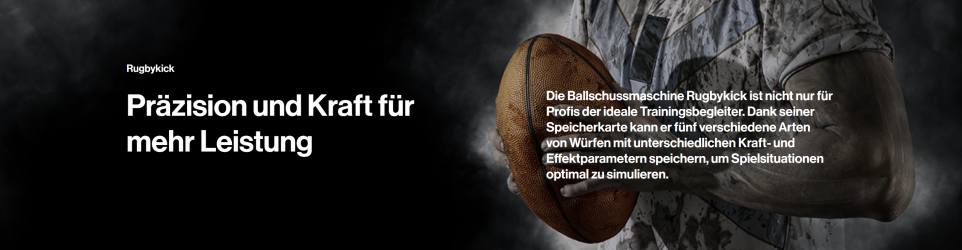 Rugbykick Ballschussmaschine für Rugby