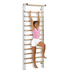 Sprossenwand mit Metallrahmen 