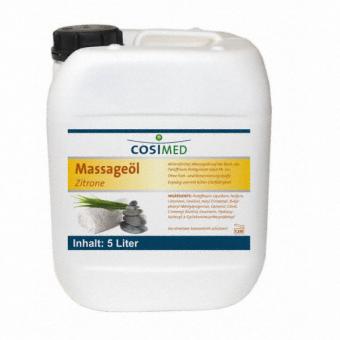 Massageöl Zitrone von cosiMed 5 Liter Kanister