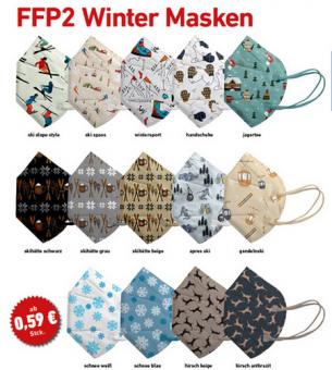 FFP2 Masken - Winterdesigns 10 Stk 